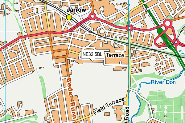 NE32 5BL map - OS VectorMap District (Ordnance Survey)