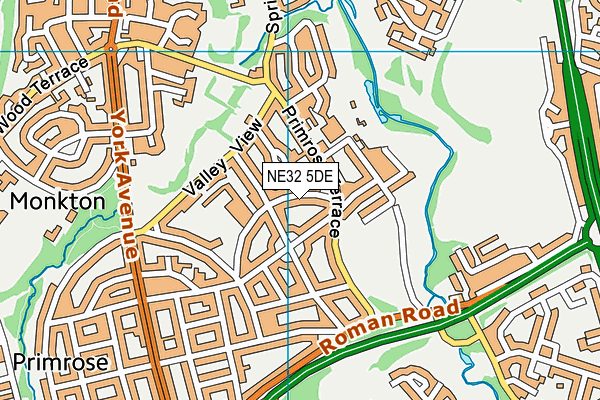 NE32 5DE map - OS VectorMap District (Ordnance Survey)
