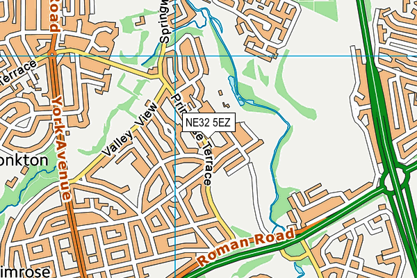 NE32 5EZ map - OS VectorMap District (Ordnance Survey)