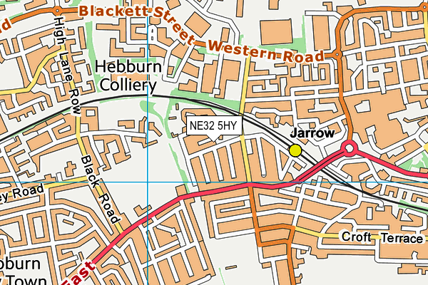 NE32 5HY map - OS VectorMap District (Ordnance Survey)