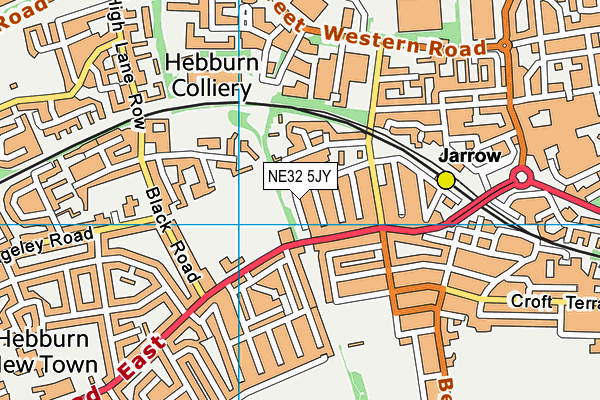 NE32 5JY map - OS VectorMap District (Ordnance Survey)