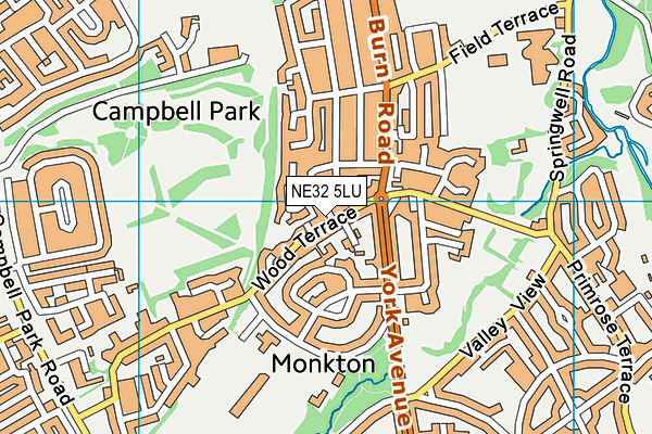 NE32 5LU map - OS VectorMap District (Ordnance Survey)