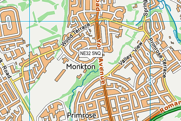 NE32 5NQ map - OS VectorMap District (Ordnance Survey)