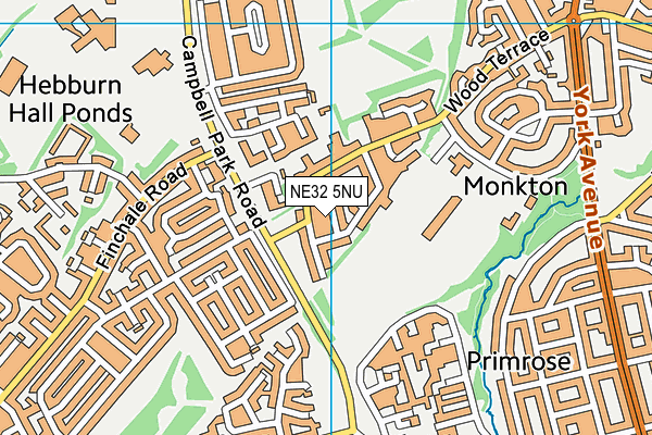 NE32 5NU map - OS VectorMap District (Ordnance Survey)