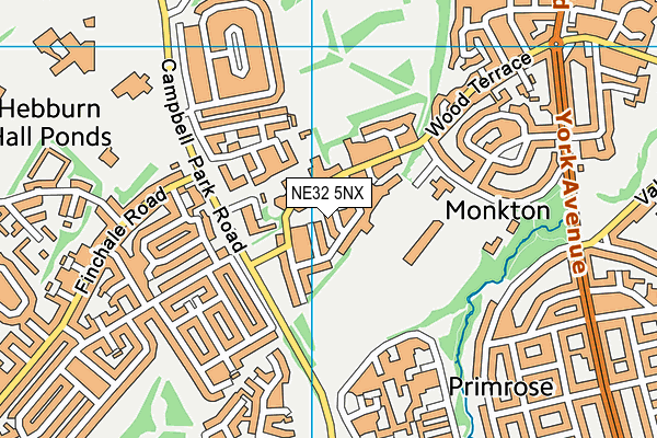 NE32 5NX map - OS VectorMap District (Ordnance Survey)