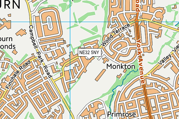 NE32 5NY map - OS VectorMap District (Ordnance Survey)