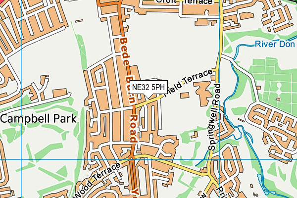 NE32 5PH map - OS VectorMap District (Ordnance Survey)