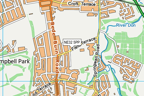 NE32 5PP map - OS VectorMap District (Ordnance Survey)
