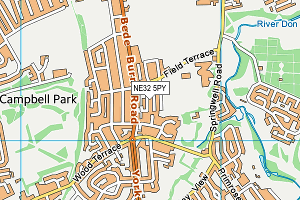 NE32 5PY map - OS VectorMap District (Ordnance Survey)