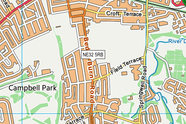 NE32 5RB map - OS VectorMap District (Ordnance Survey)