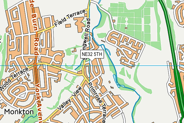 NE32 5TH map - OS VectorMap District (Ordnance Survey)