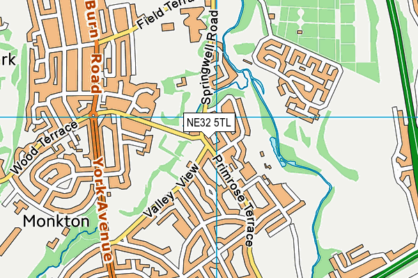 NE32 5TL map - OS VectorMap District (Ordnance Survey)