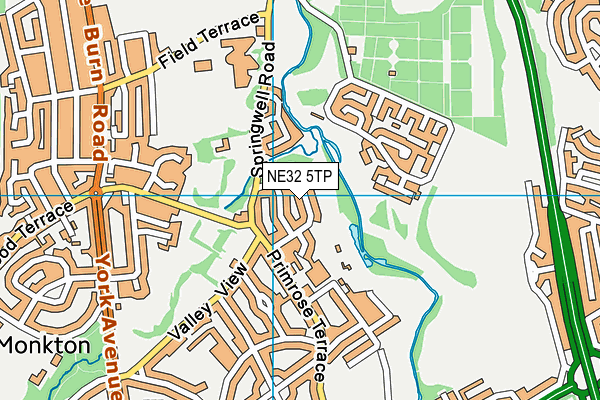 NE32 5TP map - OS VectorMap District (Ordnance Survey)