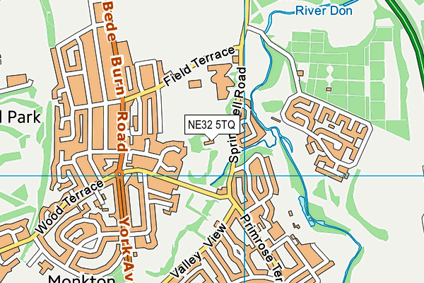 NE32 5TQ map - OS VectorMap District (Ordnance Survey)