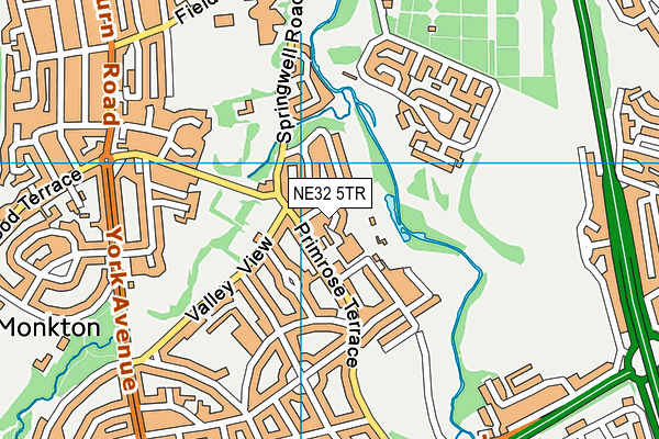 NE32 5TR map - OS VectorMap District (Ordnance Survey)