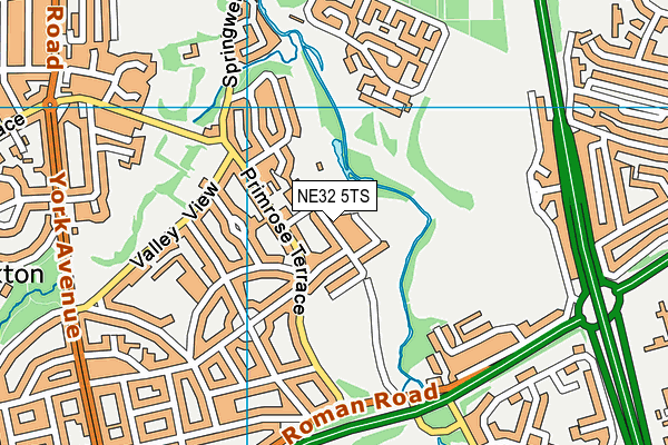 NE32 5TS map - OS VectorMap District (Ordnance Survey)