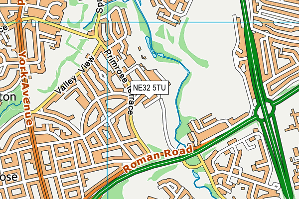 NE32 5TU map - OS VectorMap District (Ordnance Survey)