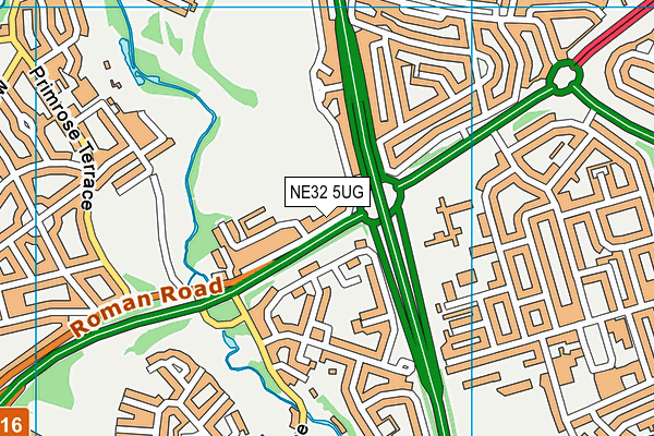 NE32 5UG map - OS VectorMap District (Ordnance Survey)