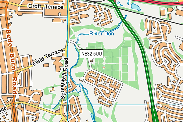 NE32 5UU map - OS VectorMap District (Ordnance Survey)