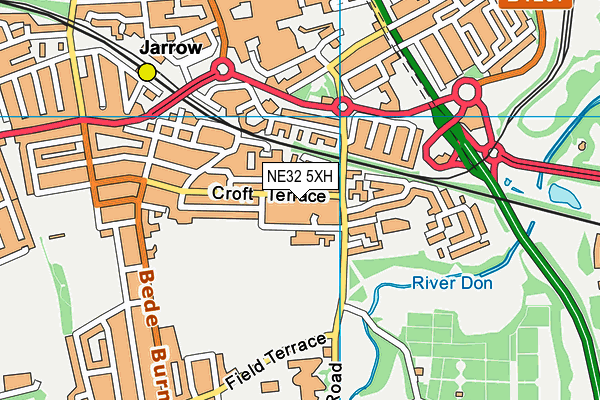 NE32 5XH map - OS VectorMap District (Ordnance Survey)