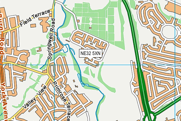 NE32 5XN map - OS VectorMap District (Ordnance Survey)
