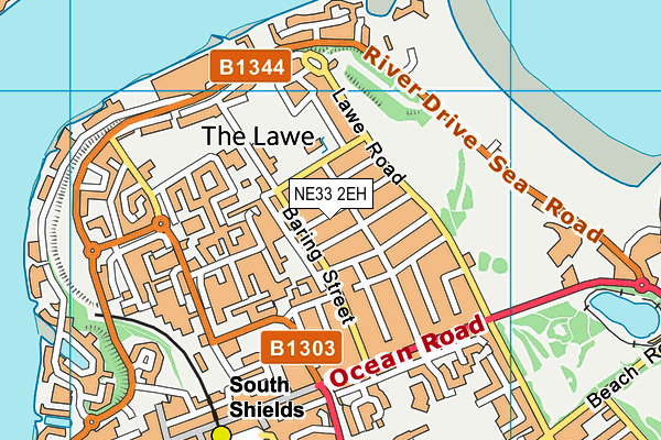 NE33 2EH map - OS VectorMap District (Ordnance Survey)