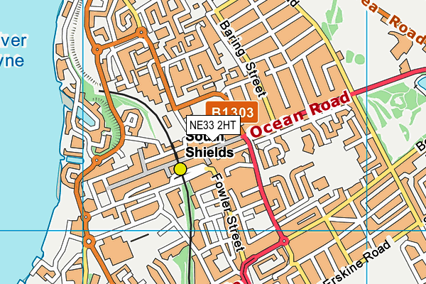 NE33 2HT map - OS VectorMap District (Ordnance Survey)