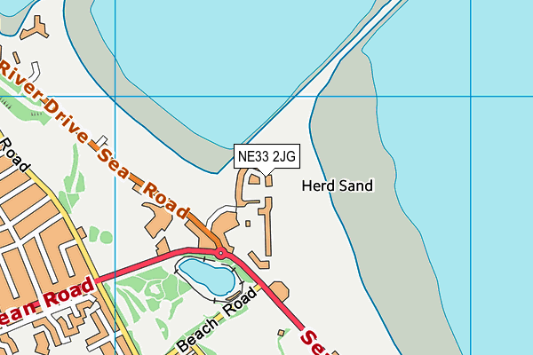 NE33 2JG map - OS VectorMap District (Ordnance Survey)
