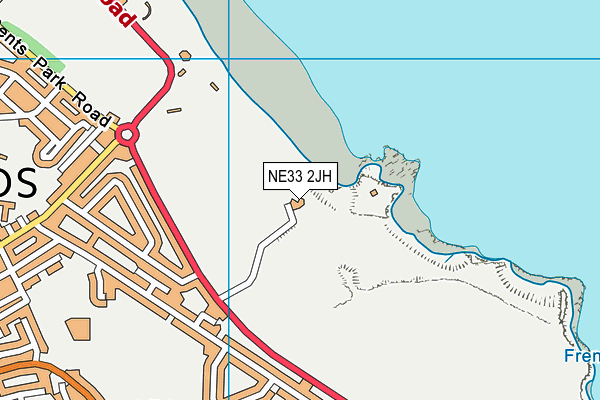 NE33 2JH map - OS VectorMap District (Ordnance Survey)