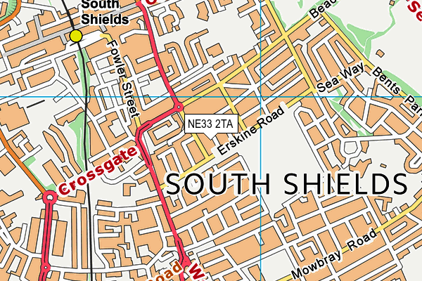 NE33 2TA map - OS VectorMap District (Ordnance Survey)