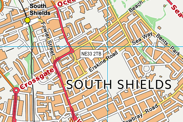 NE33 2TB map - OS VectorMap District (Ordnance Survey)