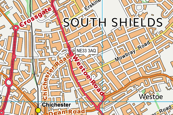 NE33 3AQ map - OS VectorMap District (Ordnance Survey)