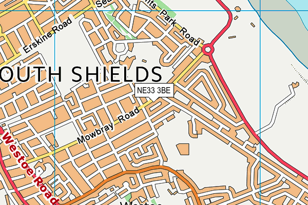 NE33 3BE map - OS VectorMap District (Ordnance Survey)