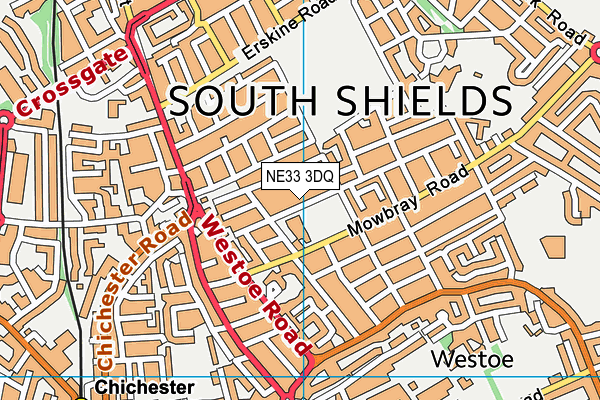 NE33 3DQ map - OS VectorMap District (Ordnance Survey)