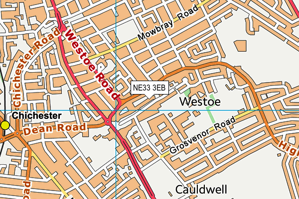 NE33 3EB map - OS VectorMap District (Ordnance Survey)