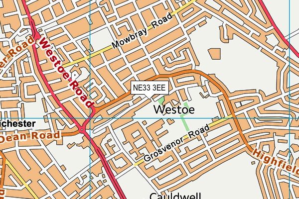 NE33 3EE map - OS VectorMap District (Ordnance Survey)