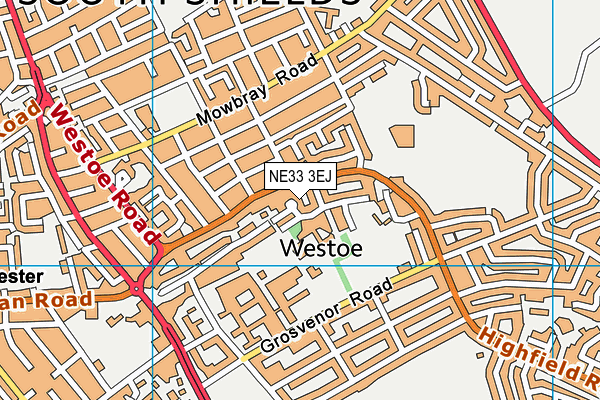 NE33 3EJ map - OS VectorMap District (Ordnance Survey)