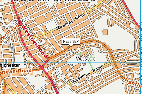 NE33 3EP map - OS VectorMap District (Ordnance Survey)