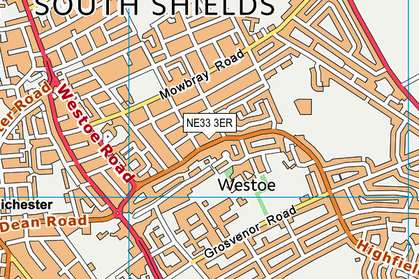 NE33 3ER map - OS VectorMap District (Ordnance Survey)