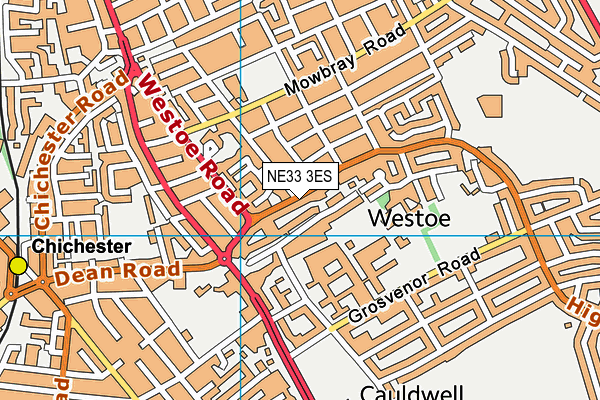NE33 3ES map - OS VectorMap District (Ordnance Survey)