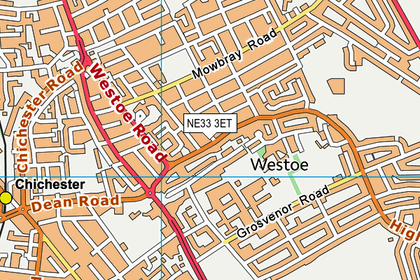 NE33 3ET map - OS VectorMap District (Ordnance Survey)
