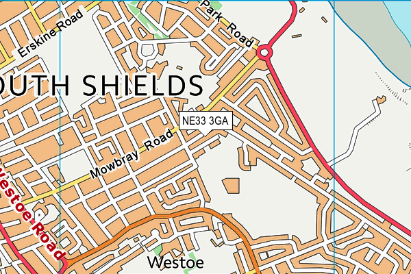 NE33 3GA map - OS VectorMap District (Ordnance Survey)