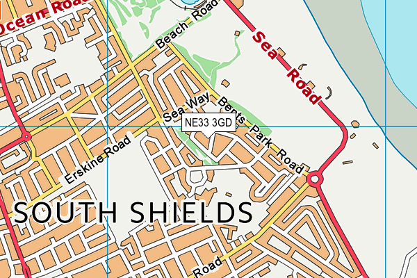 NE33 3GD map - OS VectorMap District (Ordnance Survey)