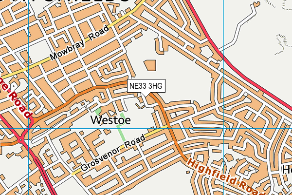 NE33 3HG map - OS VectorMap District (Ordnance Survey)