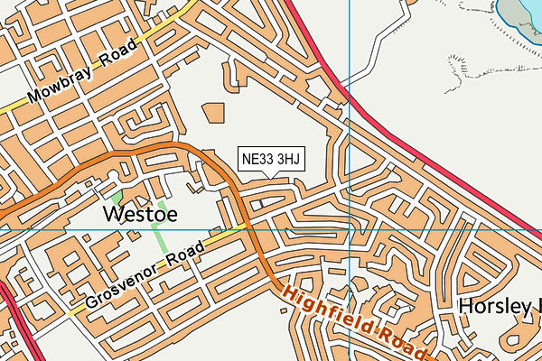 NE33 3HJ map - OS VectorMap District (Ordnance Survey)