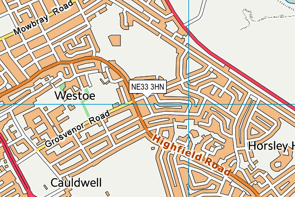 NE33 3HN map - OS VectorMap District (Ordnance Survey)