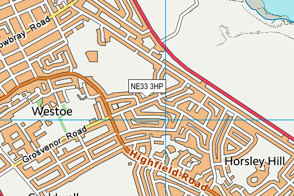 NE33 3HP map - OS VectorMap District (Ordnance Survey)