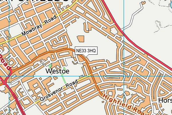 NE33 3HQ map - OS VectorMap District (Ordnance Survey)