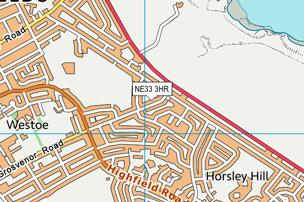 NE33 3HR map - OS VectorMap District (Ordnance Survey)