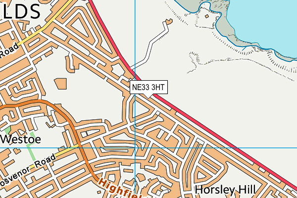 NE33 3HT map - OS VectorMap District (Ordnance Survey)